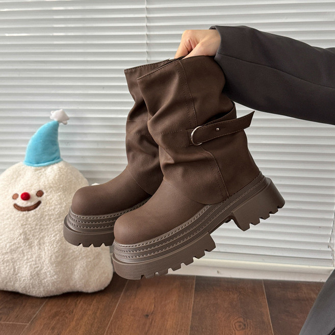 馬丁靴 女 英倫風 厚底 短靴