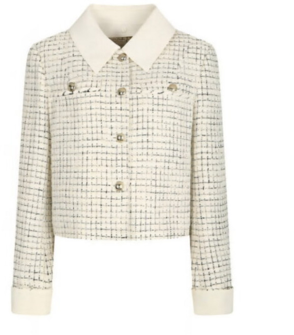 [JJ지고트]칼라 장식 크롭 트위드 재킷 GN9A0JKJ8_ 3117345