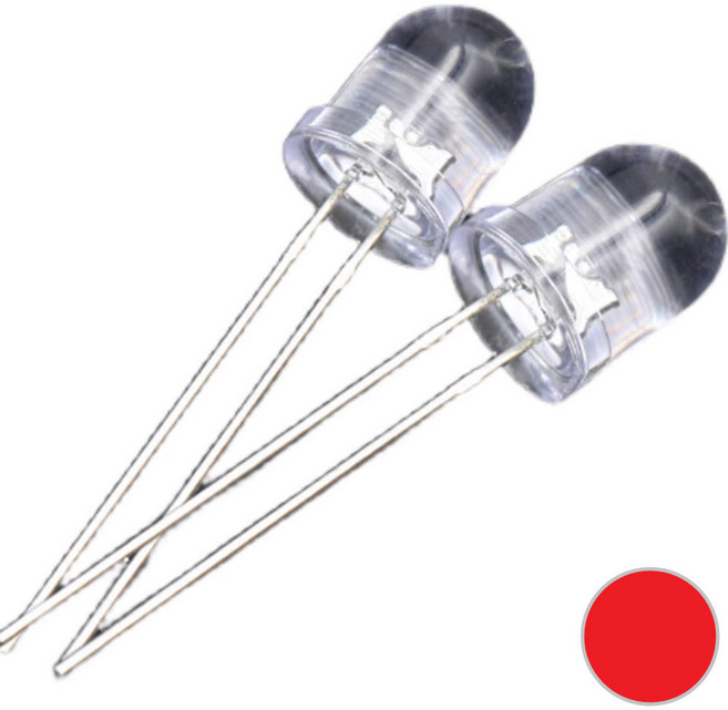 고휘도 LED 8MM RED, 1개