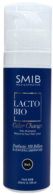스미브 락토바이오 유산균 염색 샴푸 [내추럴 블랙], 1개, 200ml