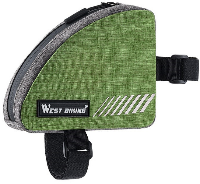 WEST BIKING 미니 상단 튜브 삼각형 가방, 1개, Green