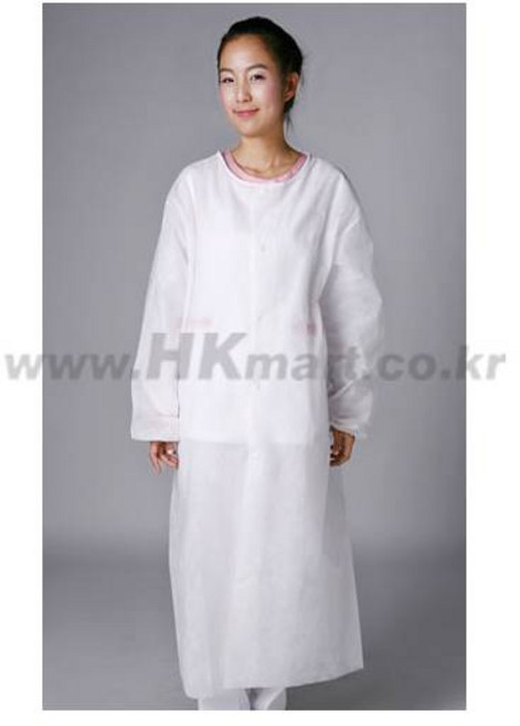 월드크린 방문자용 가운 L 중형 일회용 영양사 위생복 부직포 실험실, 1개