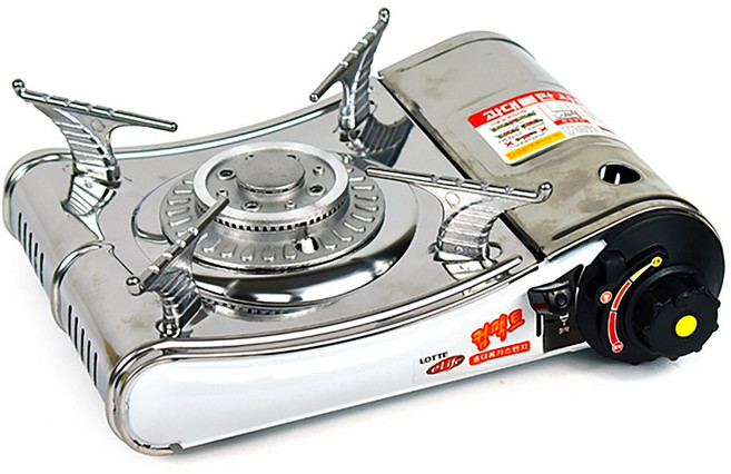 롯데 이라이프 휴대용 가스렌지 캠핑 1구 가스 버너 컴팩트, 1개