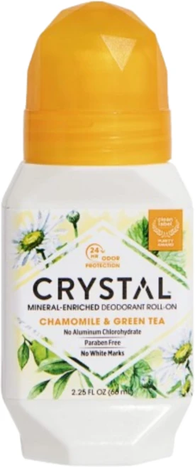 CRYSTAL 천연 데오드란트 롤 온 카모마일 & 녹차 2.25 fl oz(66 ml), 1개, 66ml - 쿠팡