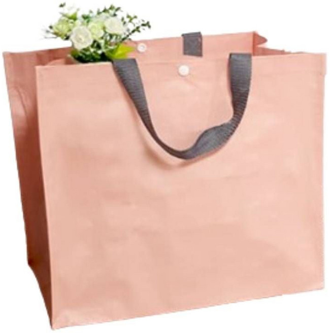 마트 쇼핑가방 시장 마트백 장보기 분홍색 쇼핑백 타포린 36cm 대형 휴대용, 본상품