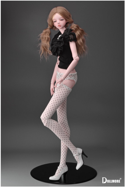 돌모아 구체관절인형 67cm 모델인형 부드러운 스판면천으로 제작된 톡톡한 스타킹 Model F - CC Spot Band Stocking (White), 1개