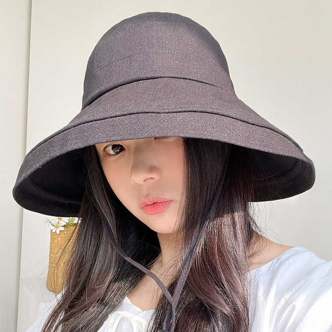 여름모자 여성 와이드챙 자외선 차단 햇빛 가리개 벙거지모자 휴양지 여행 버킷햇
