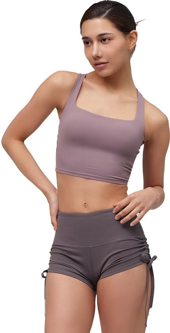 똑소녀 폴댄스 의상 폴웨어 폴복 폴쇼츠 사이드스트링 3부 2XL까지, 그레이