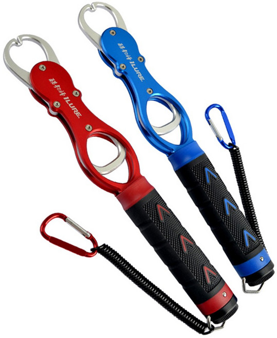 아이루어 립그립 알루미늄합금 2IN1 피싱그립 플라이어 물고기 집게 낚시 민물 바다 루어, 알루미늄합금 립그립, 블루, 1개