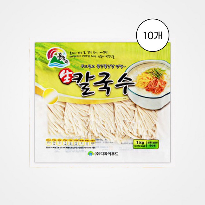 홍청원 생칼국수 1kg x 10개(박스), 10개