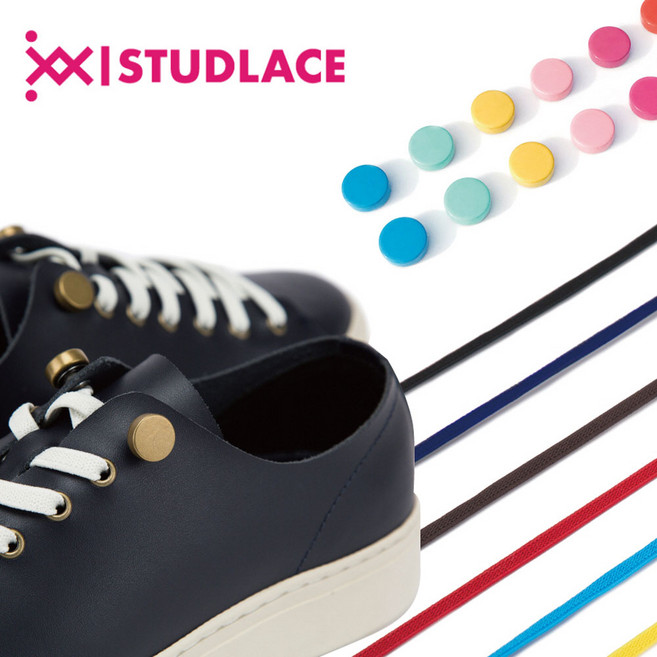 [스터드레이스] 매듭이 필요없는 세상에서 가장편한 고무줄 운동화끈+스터드 신발끈 (디자인특허 상품)
