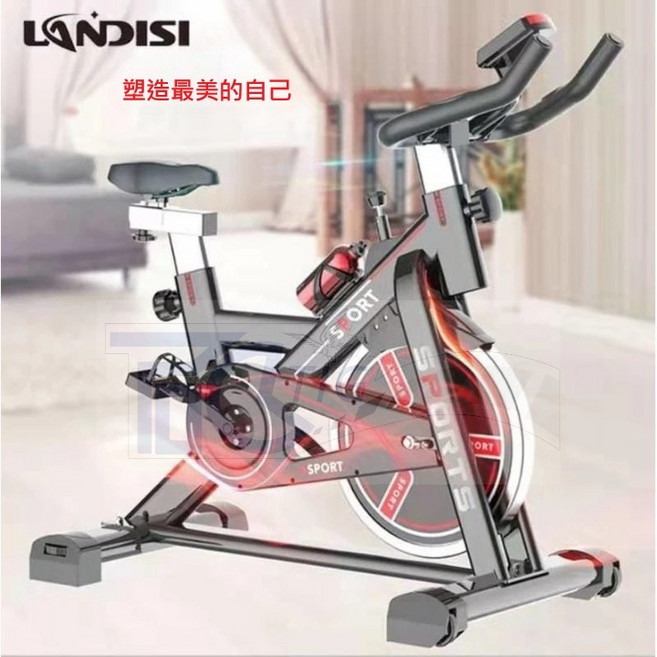 LANDISI 健身車 加粗加大車架, 黑紅, TIG-GH21