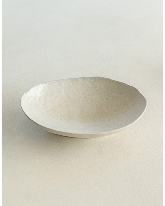 샐러드 굽접시 타원형 파티 메인 브런치 갈비찜 잡채 막사발 접시 국산 도자기그릇 24- 28cm, 1개