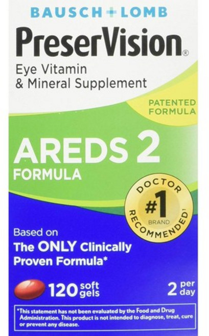 바슈롬 프리저비전 AREDS 2 포뮬러 소프트젤, 1개, 120정