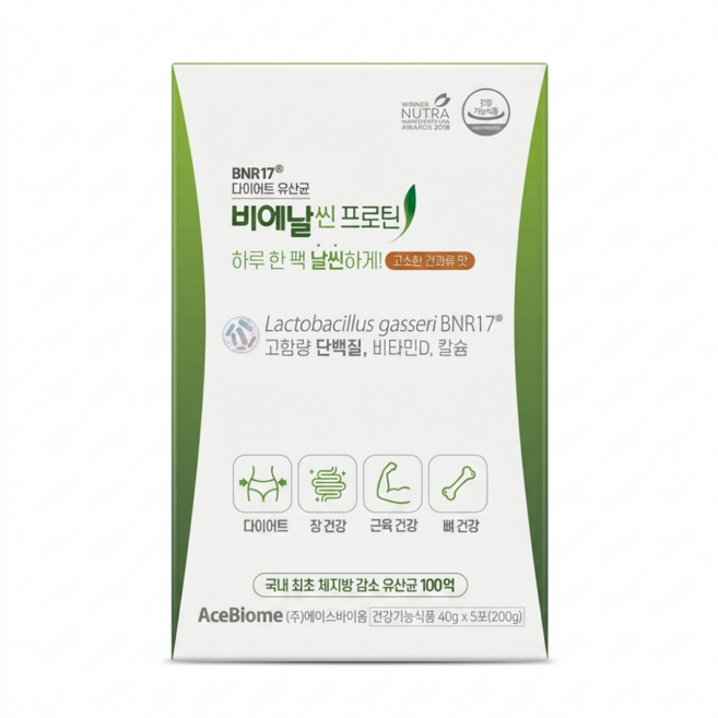 비에날씬 BNR17 [본사출고] 프로틴, 40g, 5개