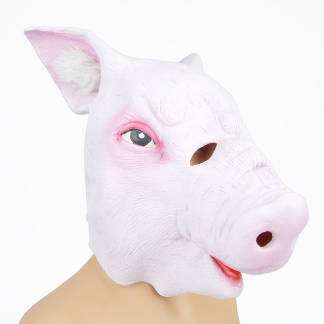파티짱 동물가면 할로윈 고무가면 파티 소품, 타짱돼지
