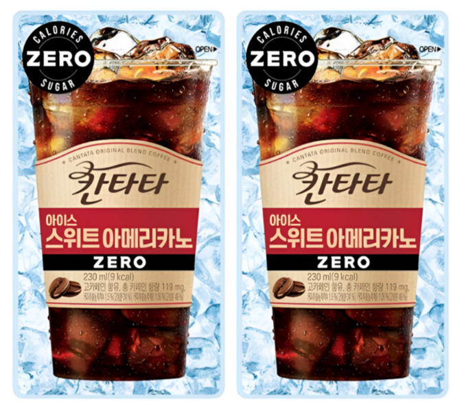 칸타타 커피파우치 아이스 스위트아메리카노, 230ml, 10개