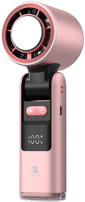 비에스 에어쿨 100단 3초 급속 냉각 휴대용 미니 선풍기 핑크