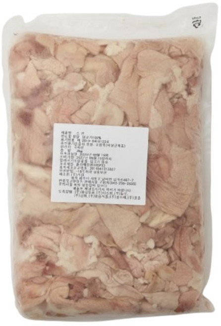 힐링미트 국내산 닭껍질 2kg 냉동 닭스킨 토리카와, 1개