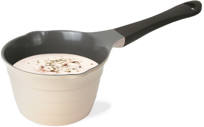 네오플램 이유식 냄비 밀크팬 편수14cm, 1개, 아이보리, 14cm