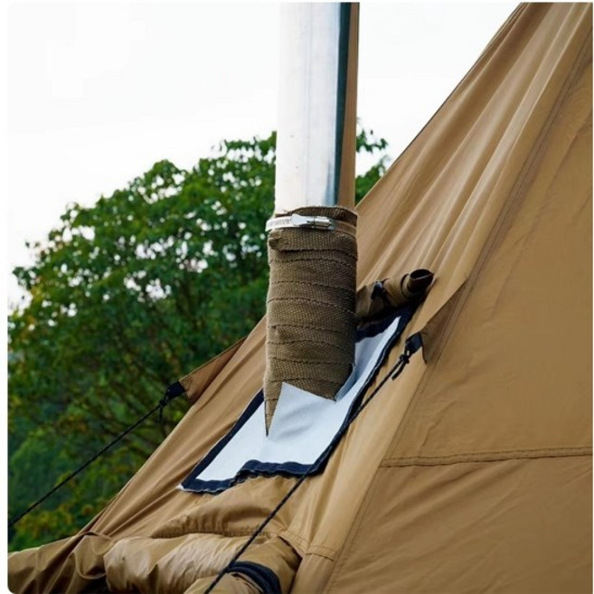 내화 리본 유리 섬유 파이버 글래스 난로 연통 보호대 보호망 텐트 홀잭 보호 열차단, 1개, 내화리본