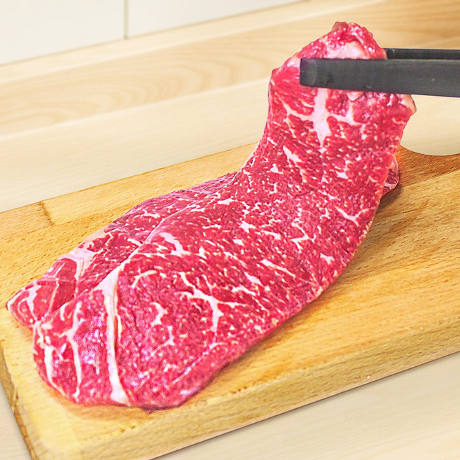 한우 채끝살 1등급 냉장 구이용 200g 마블링 육즙 정육