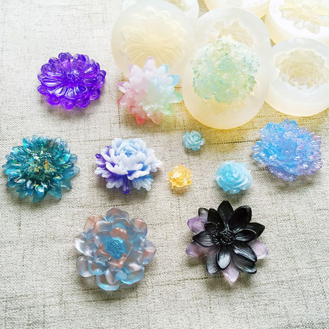 레진아트/실리콘몰드/꽃송이 몰드/디자인 20종/선택, 9번, 1개