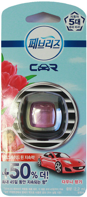 페브리즈 차량용 다우니 향기 2.2ml 방향제, 1개