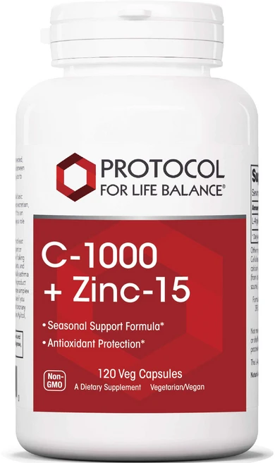 프로토콜포라이프밸런스 C-1000 + 아연-15 베지 캡슐, 1개, 120정 - 쿠팡