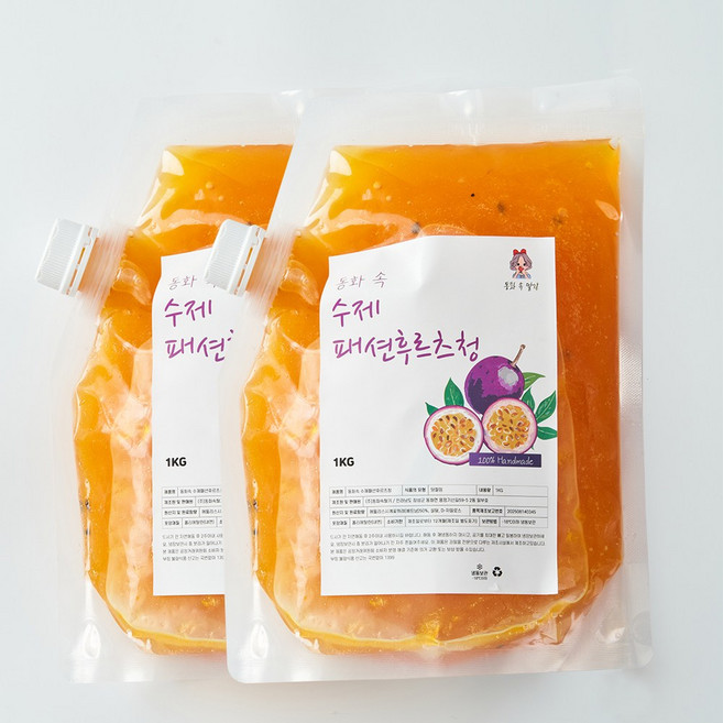 동화속 프리미엄 자일로스 홈카페 수제 패션후르츠청, 1kg, 1개, 2개입