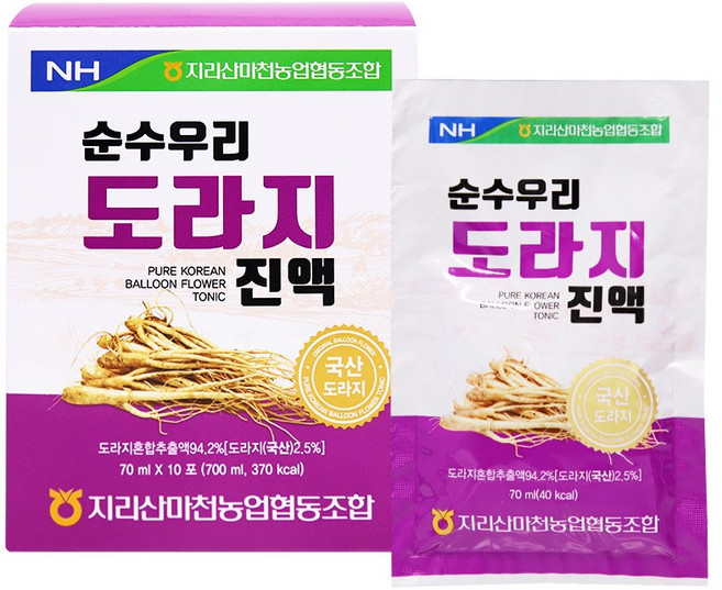 농협 도라지진액 국산 도라지 추출액 홍삼 도라지차 환절기 건강차, 70ml, 1개, 2.1L