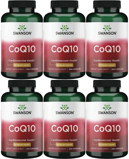 스완슨 코큐텐 코엔자임 큐텐 Q10 CoQ10 30mg, 6팩, 240정 - 쿠팡