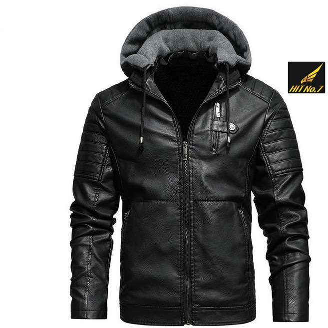 HIT No.7 슬림핏 남성 가죽자켓 무스탕 라이더자켓 오토바이 방한자켓 6PO