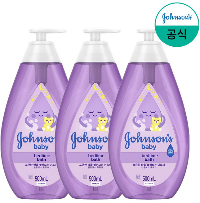 존슨즈베이비 베드타임 베이비 바스, 500ml, 3개