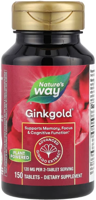 네이쳐스웨이 GINKGOLD 고급 은행나무 추출물 60mg 150정, 1개, 150개 - 쿠팡