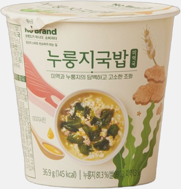 노브랜드 누룽지국밥 미역국36.9g, 10개, 36.9g