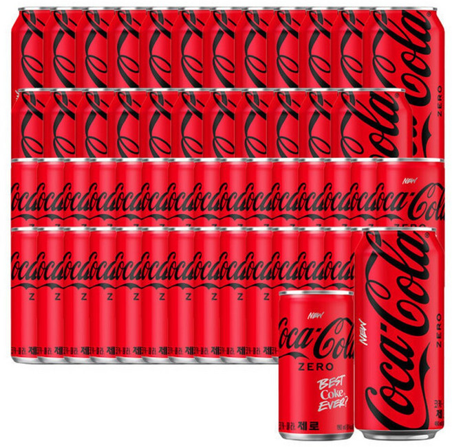 코카콜라제로 490ml x24캔+코카콜라제로제로 190ml x30캔, 54개