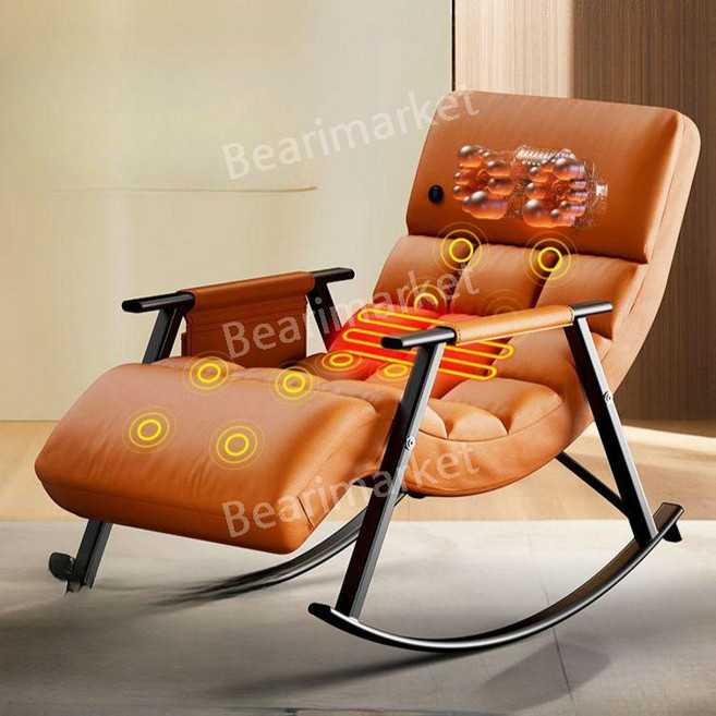 가정용 마사지 의자 전신 홈 쇼파 작은 전기 흔들 완전 자동 릴렉스 소파 안마기, 오렌지