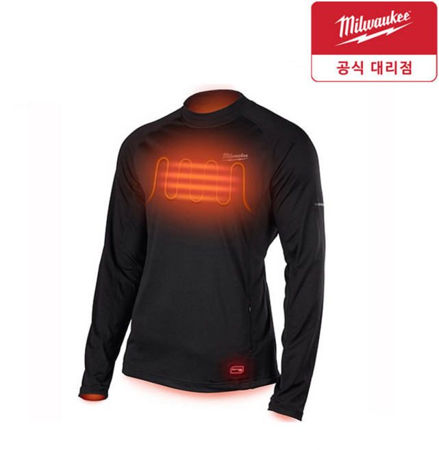 밀워키 히트웨어 발열복 작업복 히트텍대체품 겨울 방한 보온 쾌속발열 온도조절 L4 HBLB-201