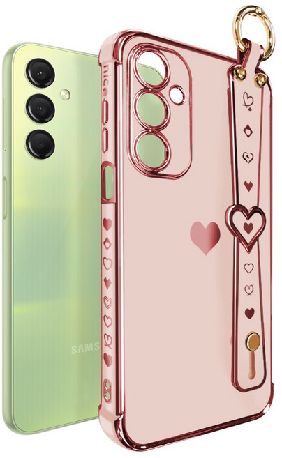 더조은셀러 챠밍 하트 핸드 그립 스트랩 케이스