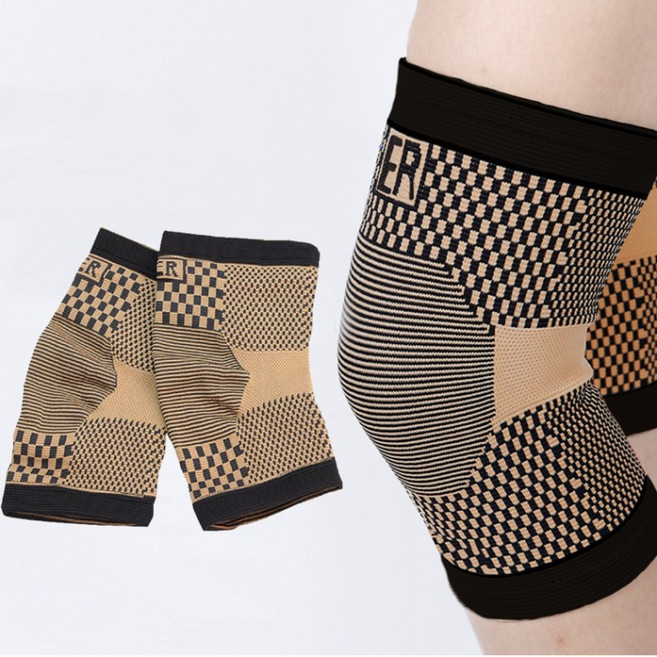 호랑이 무릎 보호대 등산 밴드 무릎아대 관절 음이 온보, 1개