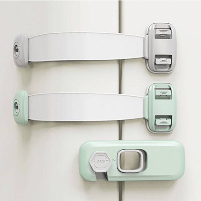 카멜리안 안전잠금장치 서럽잠금장치 다용도 잠금, 고정형, 그린, 1개