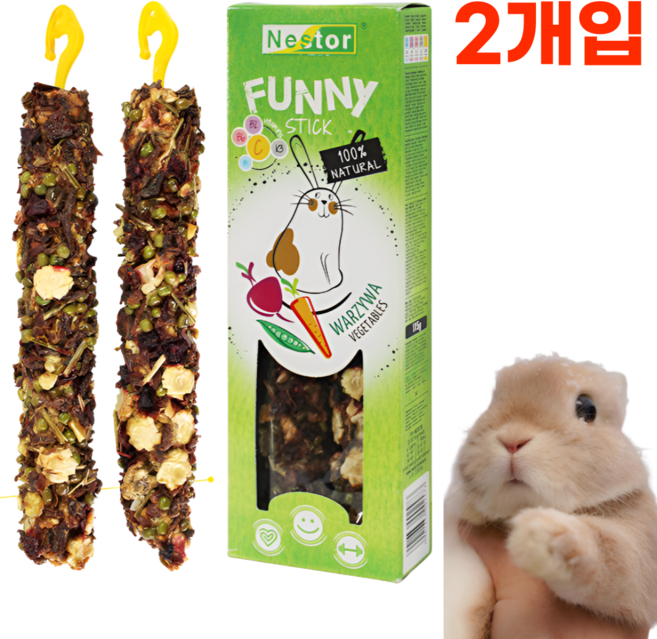 [BEST] 무방부제 비타민 햄스터 기니피그 토끼 간식, 숲속과일, 2개