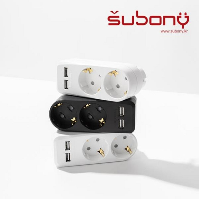 (써보니) 두남 써보니 2구 USB 부착형 멀티콘센트 (화이트), 1개