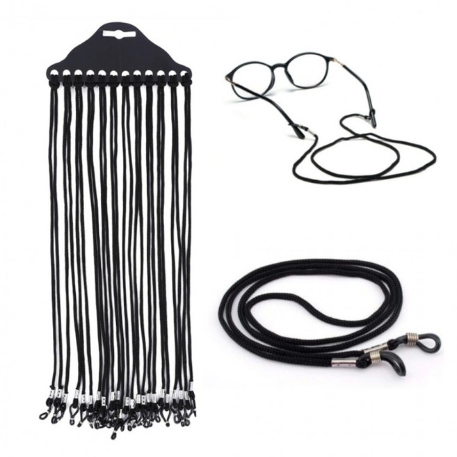 12개입 세트 심플 베이직 블랙 안경줄