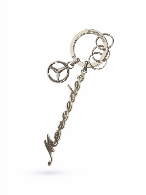 벤츠 호환 레터링 키링 실버 메르세데스 순정 디자인, 그레이, 1개