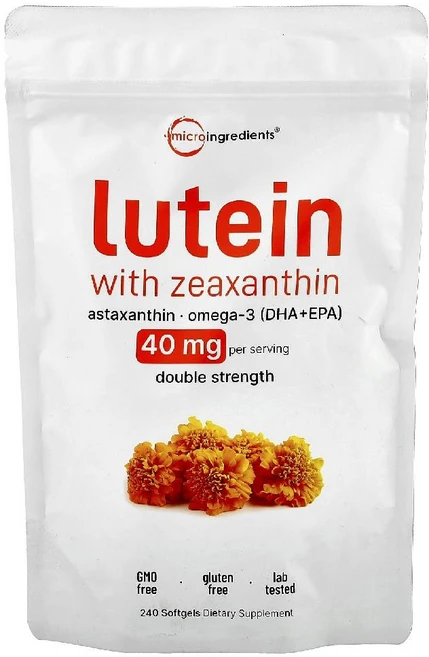Micro Ingredients 제아잔틴 함유 루테인 소프트젤 240정, 1개 - 쿠팡