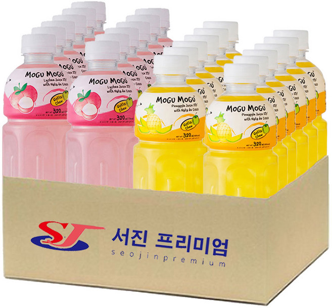 (서진프리미엄) 모구모구 2종혼합(리치+파인애플) 320mlx24ea, 320ml