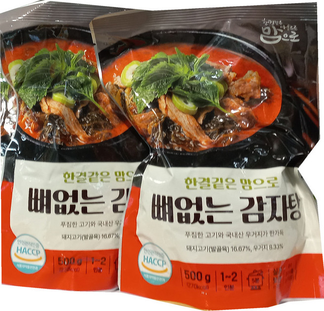 맘으로 뼈없는 감자탕, 2개, 500g