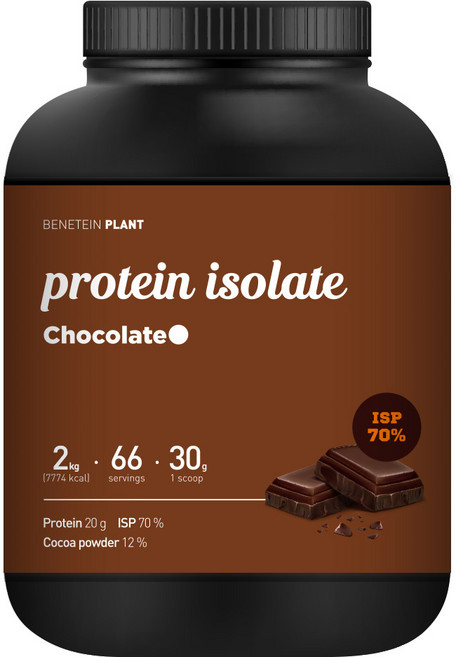 베네틴 플랜트 프로틴 단백질 쉐이크 아이솔레이트 초코맛, 1개, 2kg